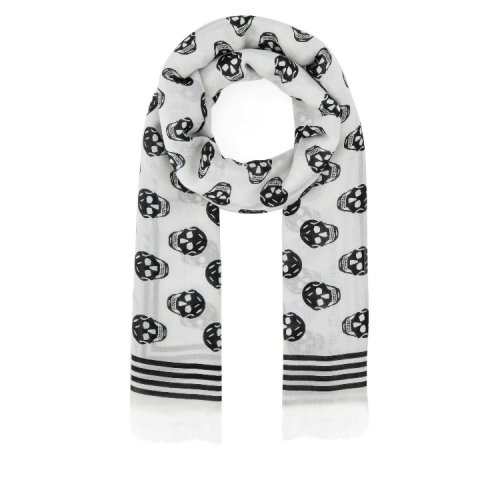 Alexander McQueen/亚历山大麦昆 男女同款 骷髅头时尚围巾/披肩围巾 5909344418Q1078