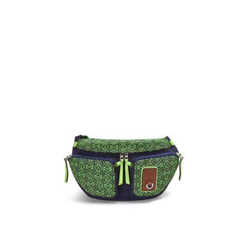  LOEWE罗意威 22年秋冬 男士 腰包 Large bumbag in Anagram jacquard and nylon B687A26X01-58