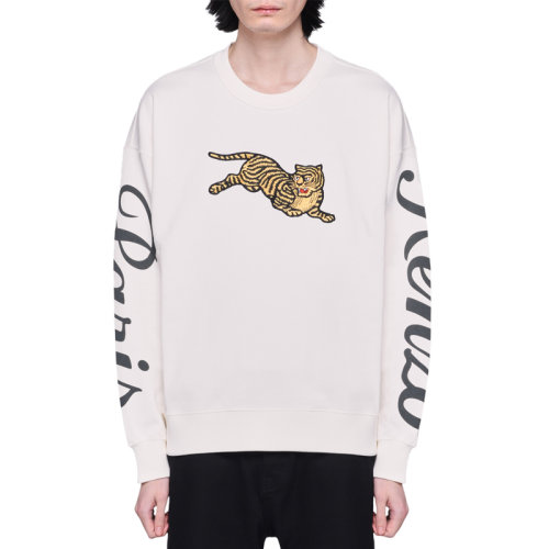 KENZO/高田贤三  男装 服装 棉质老虎刺绣套头时尚长袖T恤 男士卫衣