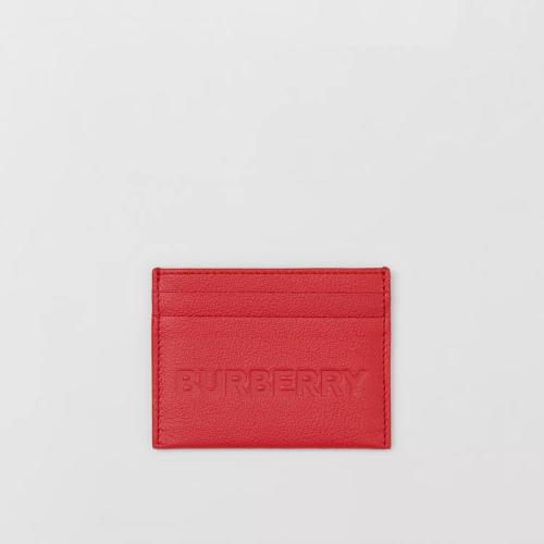 BURBERRY 22年秋冬 女士 徽标压花粒纹皮革卡片夹 80613681