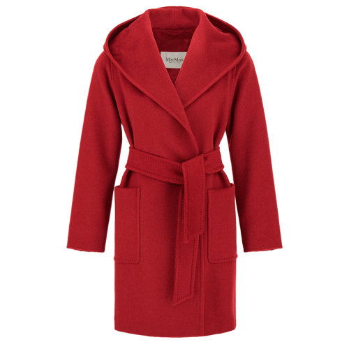 MaxMara/麦丝玛拉 22年秋冬新款 RIALTO系列 女士红色短款浴袍大衣1016082906019