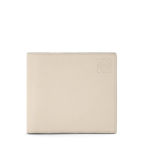 LOEWE/罗意威  男士浅燕麦色粒面小牛皮方形双折钱包0010596633
