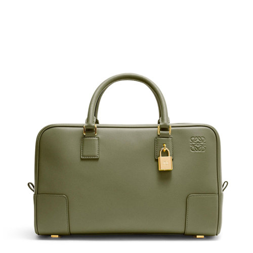 LOEWE/罗意威   女士中号牛油果绿色纳帕小牛皮Anagram压纹单肩斜挎手提包0010623817