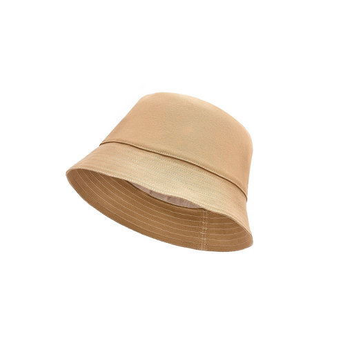 LOEWE/罗意威 22年春夏新款 女士沙色/褐色帆布和牛皮革水桶帽渔夫帽K820HB1X19-2556