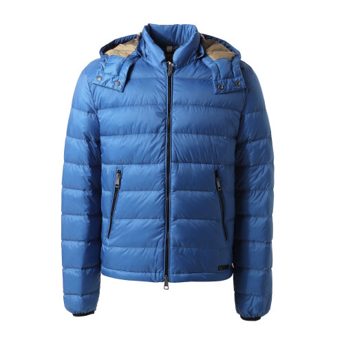 BURBERRY/博柏利 巴宝莉 男装 羽绒服 burberry服装 蓝色 可拆卸帽轻质男士羽绒服 外套 棉服 大衣 上装 39019581