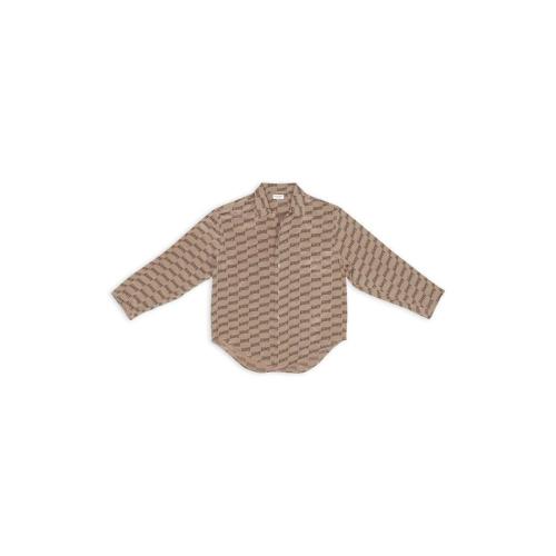  BALENCIAGA巴黎世家 22年秋冬 女士 长袖衬衫 bb monogram minimal shirt 681631TML359378