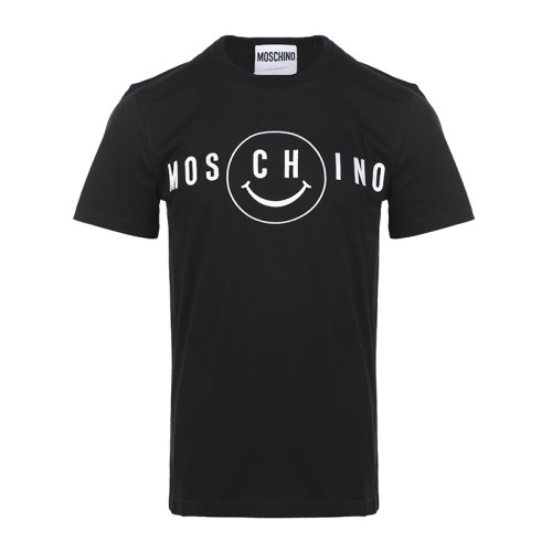 MOSCHINO/莫斯奇诺22春夏字母徽标Smile男士短袖T恤J071920411