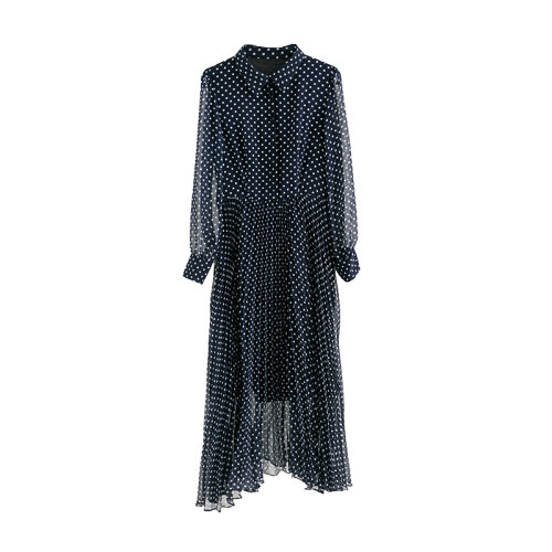 GeleiStory/GeleiStory 夏季新款波点连衣裙女长袖摩登波点长款收腰显瘦气质打底裙 女装＞女士裙装＞女士连衣裙