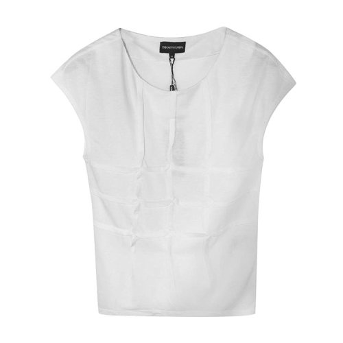 Emporio Armani/安普里奥阿玛尼 白色女士无袖T恤