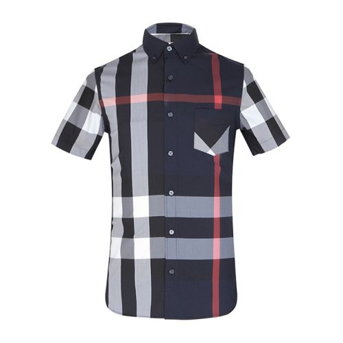  BURBERRY/博柏利 男士格纹棉质短袖衬衫 4045842 PLFSX