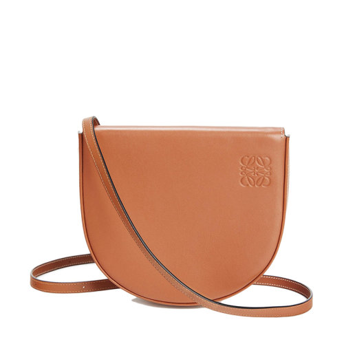 LOEWE/罗意威 经典款Heel系列 女士棕褐色柔软小牛皮单肩斜挎包0010316867