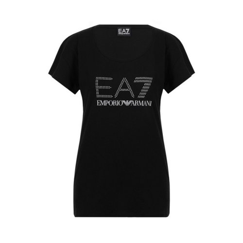  Emporio Armani/安普里奥阿玛尼 女士黑色棉质短袖T恤 3YTT49 J52Z 1200 PLFSX
