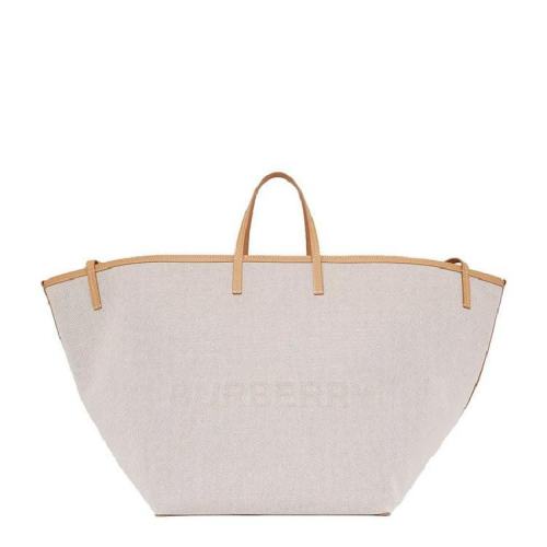  BURBERRY/博柏利 女士灰色织物/配皮手提包 80390791 PLSX