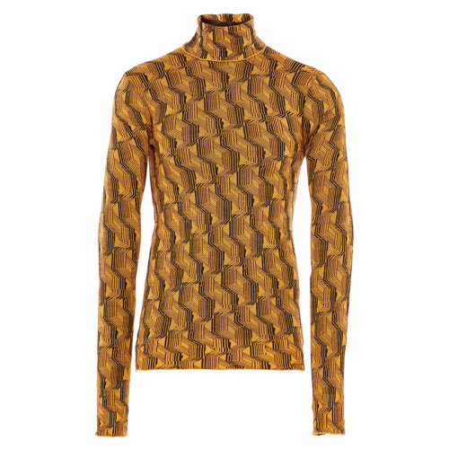 PRADA/普拉达 秋冬 男士玉米黄提花羊毛高领毛衣UMR500_1ZEH_F0080_S_212