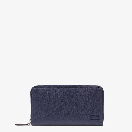  FENDI芬迪 22年春夏 男士 手拿包 蓝色皮质皮夹 7M0210AGQZF1FTO