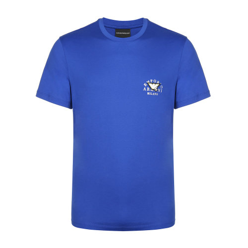 Emporio Armani/安普里奥阿玛尼 宝石蓝 男士品牌徽标饰圆领短袖T恤【EMOJI CAPSULE】 3H1T9G-1JCQZ-0953