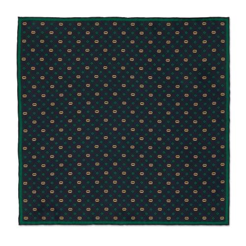 GUCCI古驰 22年秋冬 男士 互扣式双G真丝口袋方巾 660425 4G001 4067
