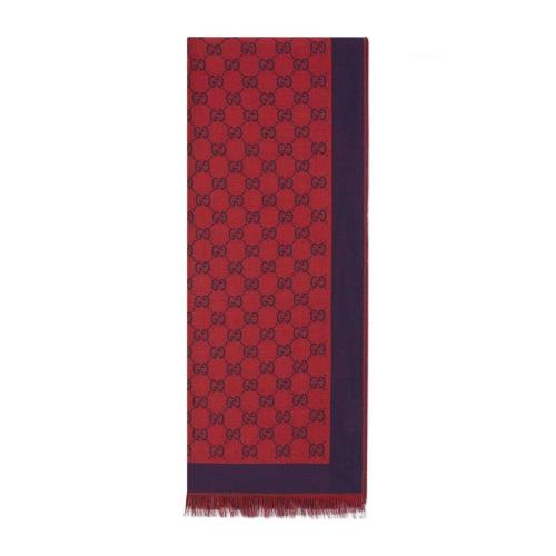  GUCCI古驰 22年秋冬 女士 双G提花棉质披肩 649557 3G105 6468