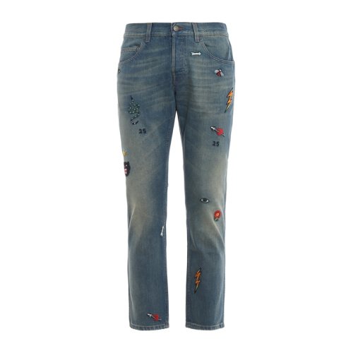  GUCCI/古驰 男士蓝色棉质牛仔裤 408637 XD836 4271 PLFSX