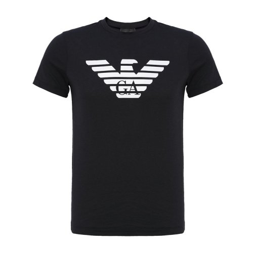 Emporio Armani/安普里奥阿玛尼 时尚鹰标深蓝色纯棉男士短袖T恤 8N1T99_1JPZZ_0939