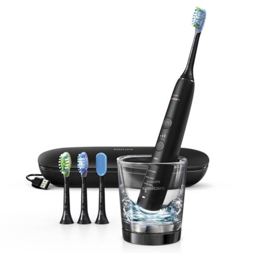 Philips/飞利浦 电动牙刷 蓝牙版 成人声波震动钻石系列(自带刷头*4+充电旅行盒+充电玻璃杯)【明星同款】hx9924