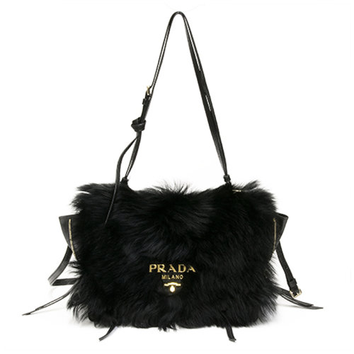 PRADA/普拉达  女包女士黑色时尚百搭品牌字母斜挎包单肩包  1BD081-2EDU-F0002
