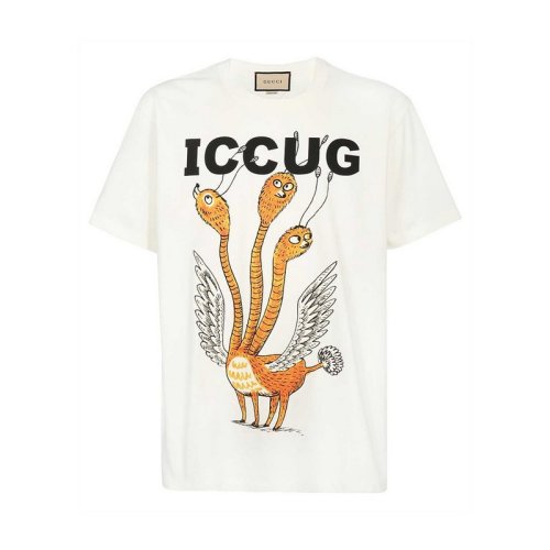  GUCCI/古驰 男士白色棉质短袖T恤 548334 XJDJV 9095 PLFSX