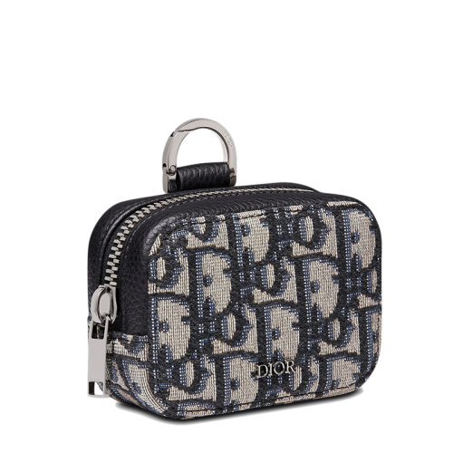 DIOR/迪奥 22春夏新款D-TOUCH系列 男士NANO款经典老花提花织物横版挂脖手拿零钱包2ESBC269YSE_H05E