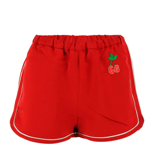 GUCCI 古驰 女士 服装  红色樱桃图案休闲短裤 女士短裤