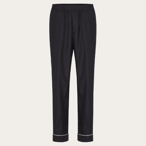 VALENTINO华伦天奴 22年秋冬 男士 休闲裤 PANTALON STYLE PYJAMA EN SOIE XV3RBB6688R598