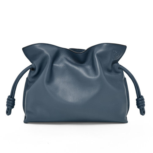 LOEWE/罗意威 22新款Flamenco系列 女士迷你款玛瑙蓝色纳帕小牛皮单肩斜挎手拿包A411FC2X37-1809