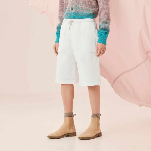 HERMES爱马仕 22年秋冬 男士 短裤 Bermuda Malibu ??Voil%26s;H?? H255720H39042