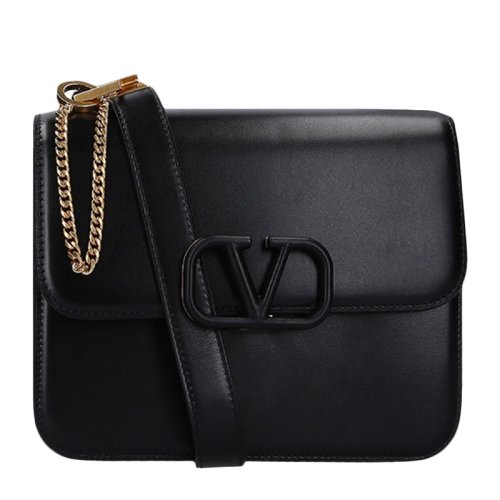  Valentino/华伦天奴 女士黑色小牛皮斜挎包 SW0B0F01 HFB 0NO PLSX