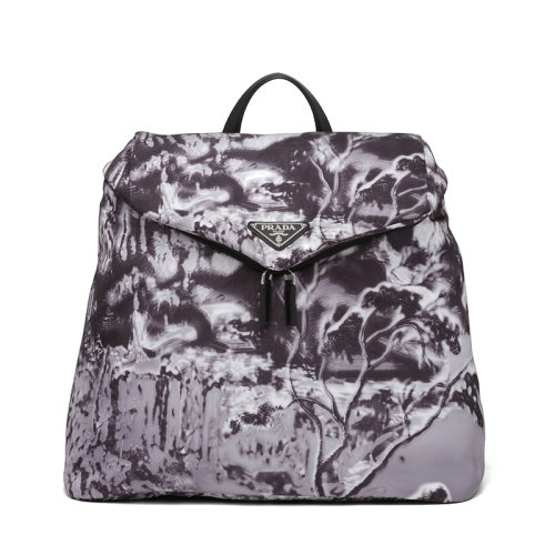 PRADA/普拉达      男士云灰色印花绗缝图案尼龙单肩背包2VZ089_2DXT_F0424_V_OOO
