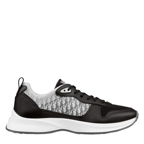 DIOR/迪奥 2021年早春新款 B25系列 男士黑色光滑小牛皮和科技网眼运动鞋3SN259ZJF_H968