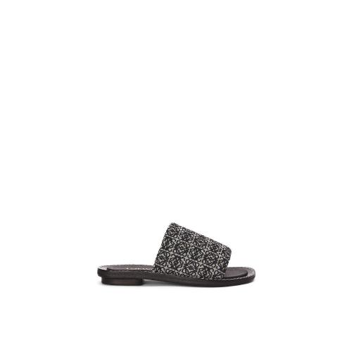  LOEWE罗意威 女士 拖鞋 Slide in Anagram jacquard and calfskin L815465X38-5938