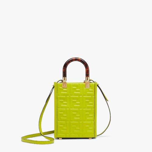  FENDI芬迪 22年秋冬 女士 单肩包 嫩芽绿皮革迷你手袋 8BS051AMCIF1JCP