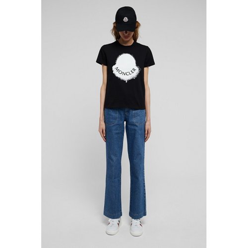 Moncler/蒙克莱 女士白色棉质短袖T恤 8C00014 829HP 001 PLFSX