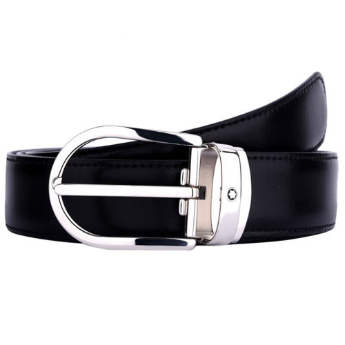 MontBlanc/万宝龙 男款黑色牛皮经典皮带 腰带38157/128135