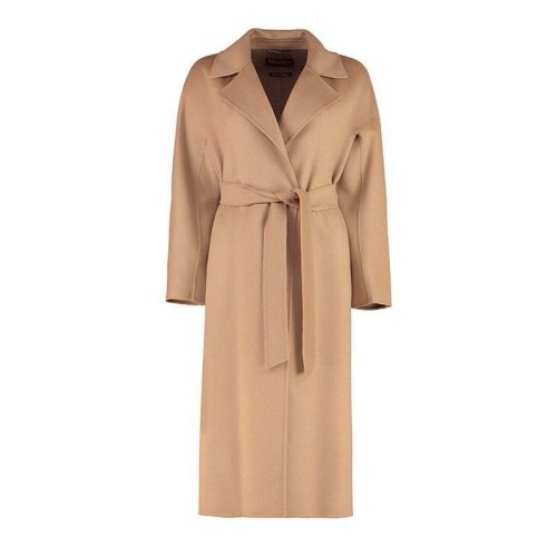 MaxMara/麦丝玛拉 女士卡其色羊毛大衣 CLES 024