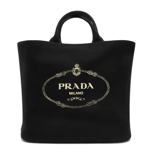 PRADA/普拉达 女士Prada徽标印花饰帆布手提包 1BG1_ZKI_V_OOO 年