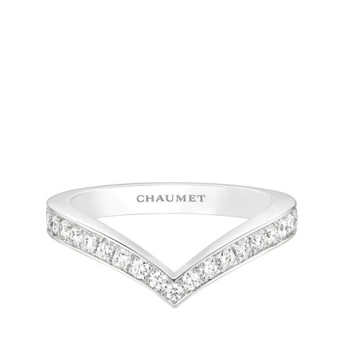 Chaumet/尚美 经典JOSéPHINE系列 18k金白金约瑟芬皇后钻石戒指 083590