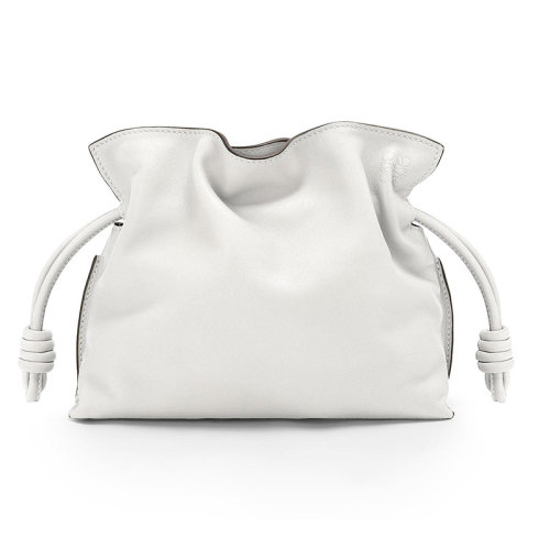 LOEWE/罗意威 22新款Flamenco系列 女士迷你款软白色纳帕小牛皮单肩斜挎手拿包A411FC2X37-1950