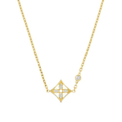LV路易威登 22年秋冬 女士 项链 COLLIER PENDENTIF IDYLLE BLOSSOM, OR JAUNE ET DIAMANTS Q9