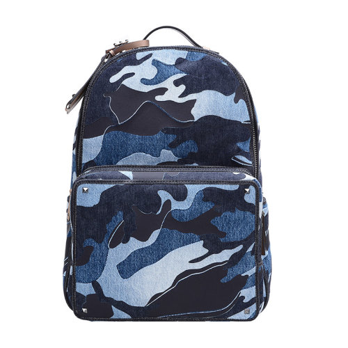 Valentino/华伦天奴 男女同款 迷彩蓝织物背包双肩包 KY0B0340TSU 154 HJH0015X