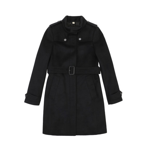 BURBERRY/博柏利 女士黑色羊毛中长款风衣 3844807