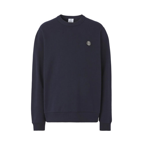BURBERRY/博柏利 男士煤蓝色棉质TB徽标图案装饰圆领卫衣套头衫 8043238
