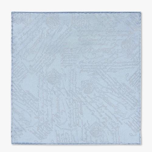  伯鲁提BERLUTI 22年秋冬 男士 围巾 提花Scritto图纹口袋巾 T22HP15-SBFA_RTW-N64