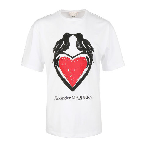 Alexander McQueen/亚历山大麦昆棉质宽松女士短袖T恤668432QZADP