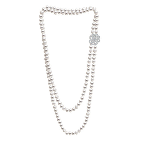 zhuella/珠艾乐 天然淡水珍珠毛衣链项链吊坠 多种戴法